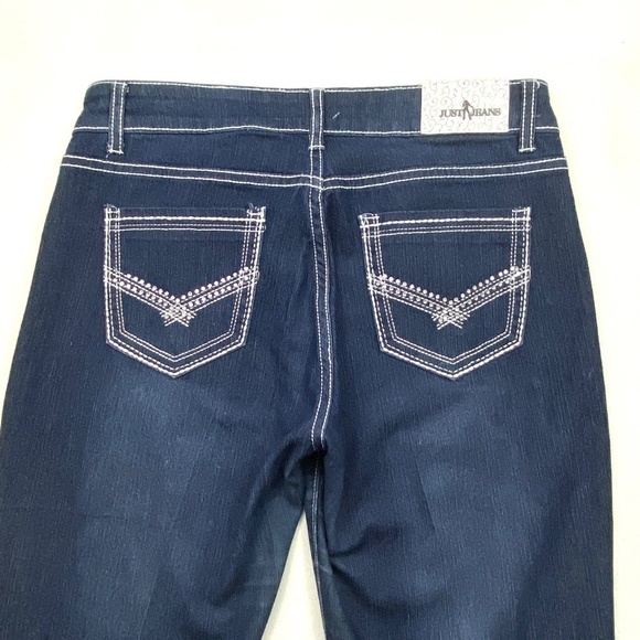 Just Jeans Skinny Leg Mid Rise Women's size 6 Dark Wash Blue Denim Jeans - Picture 3 of 4